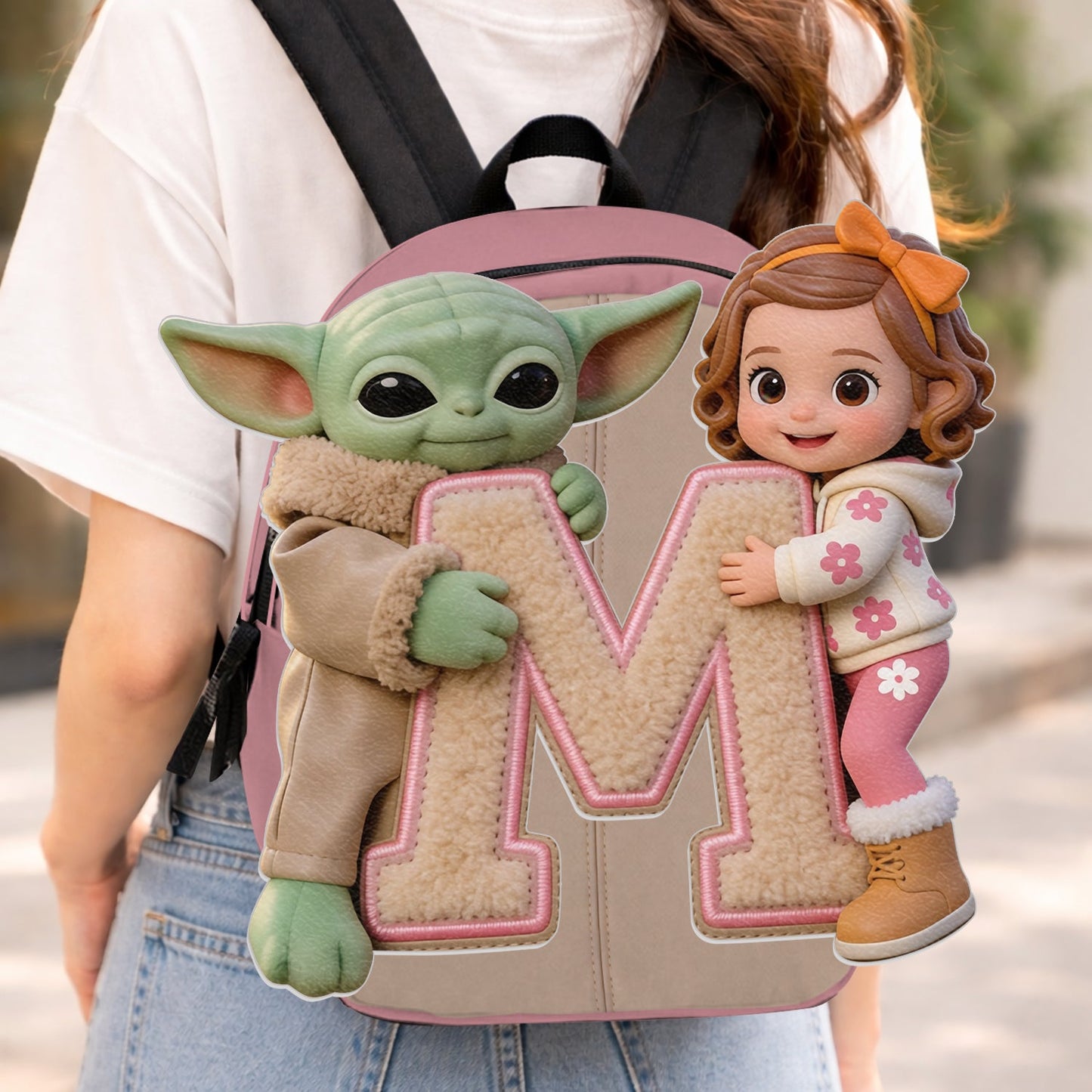 Best Friends - Personalized The Force Changeable Leather Patch Backpack