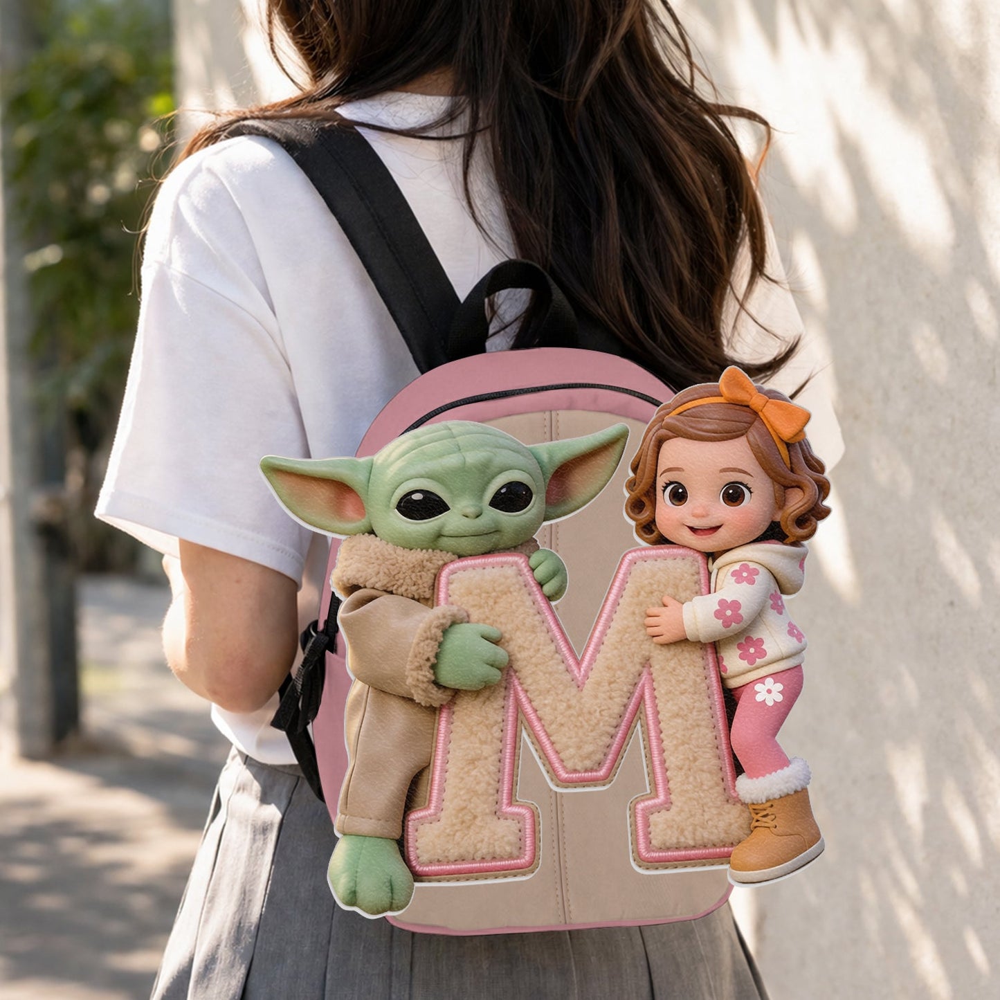 Best Friends - Personalized The Force Changeable Leather Patch Backpack