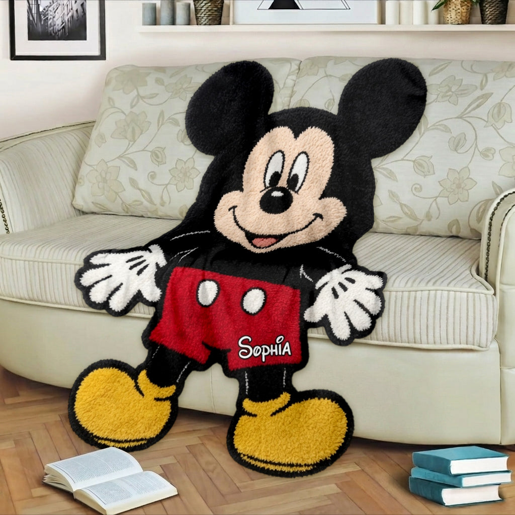 Mouse's Hug - Personalized Mouse Shaped Fleece Blanket