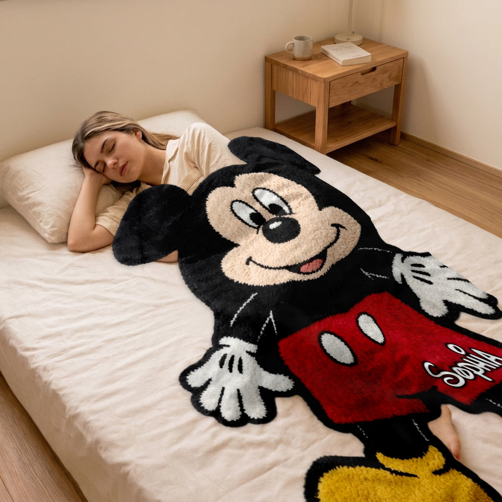 Mouse's Hug - Personalized Mouse Shaped Fleece Blanket