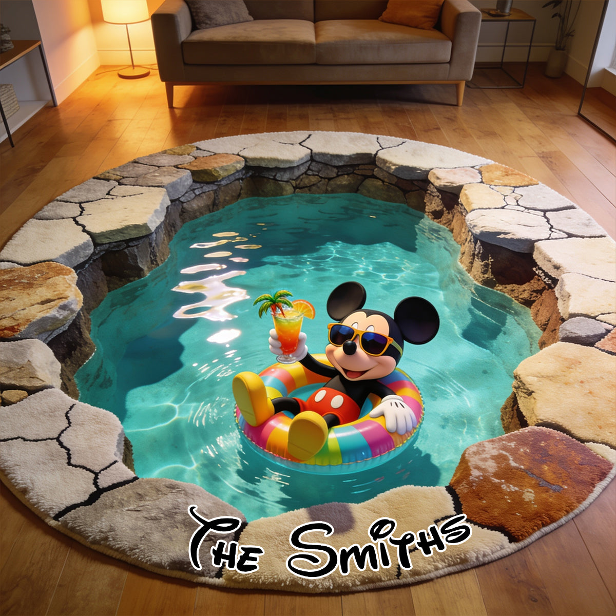 Summer Vibes - Personalized Mouse Non-Slip Tufted Rug