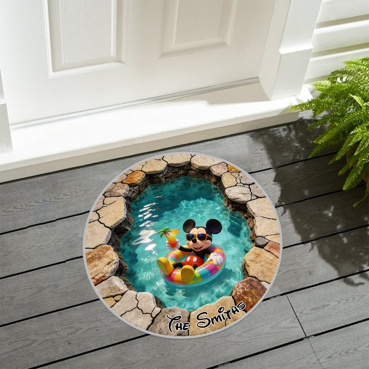Summer Vibes - Personalized Mouse Non-Slip Tufted Rug