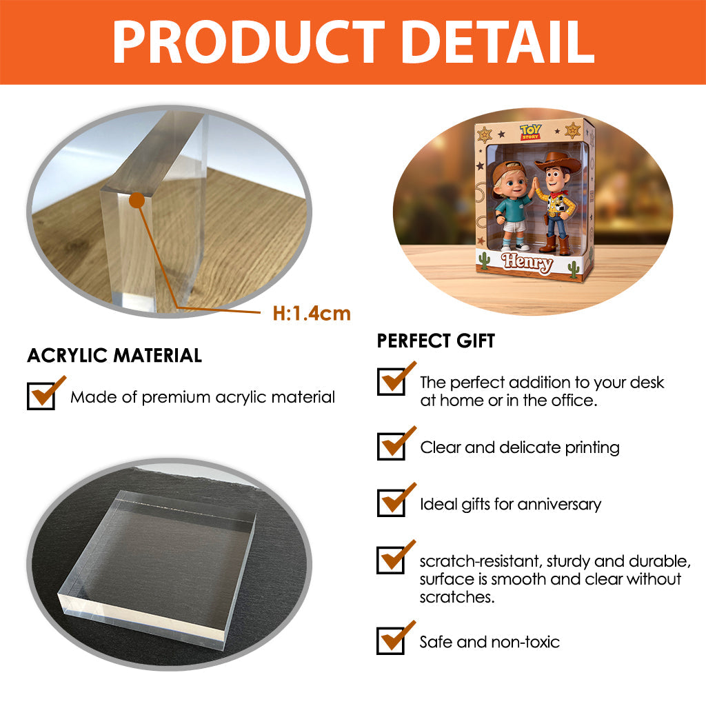 Custom Any Photo - To Infinity And Beyond - Personalized Movie For Kids Custom Shaped Acrylic Plaque