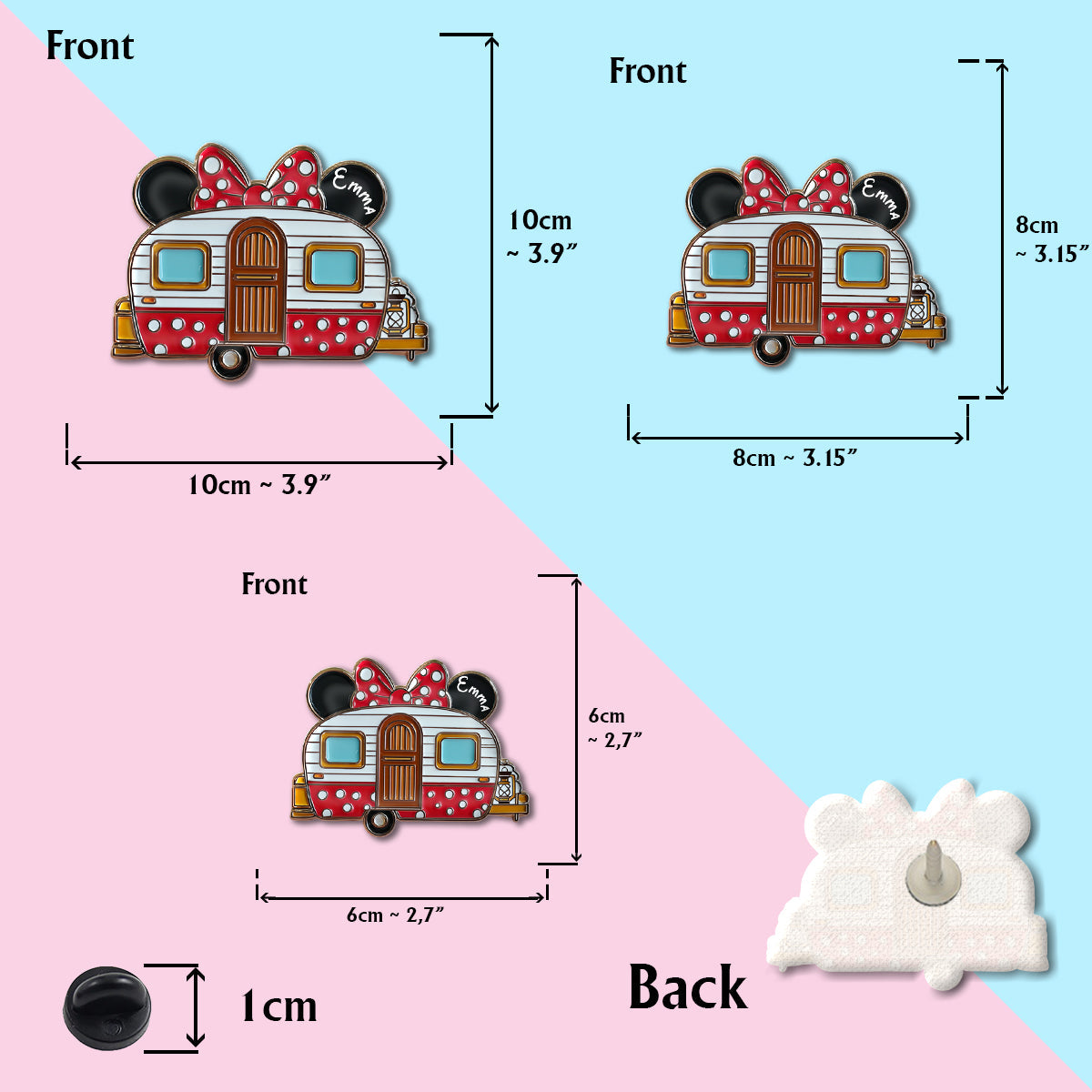 Outdoor Adventure Mouse Couple - Personalized Mouse Pin