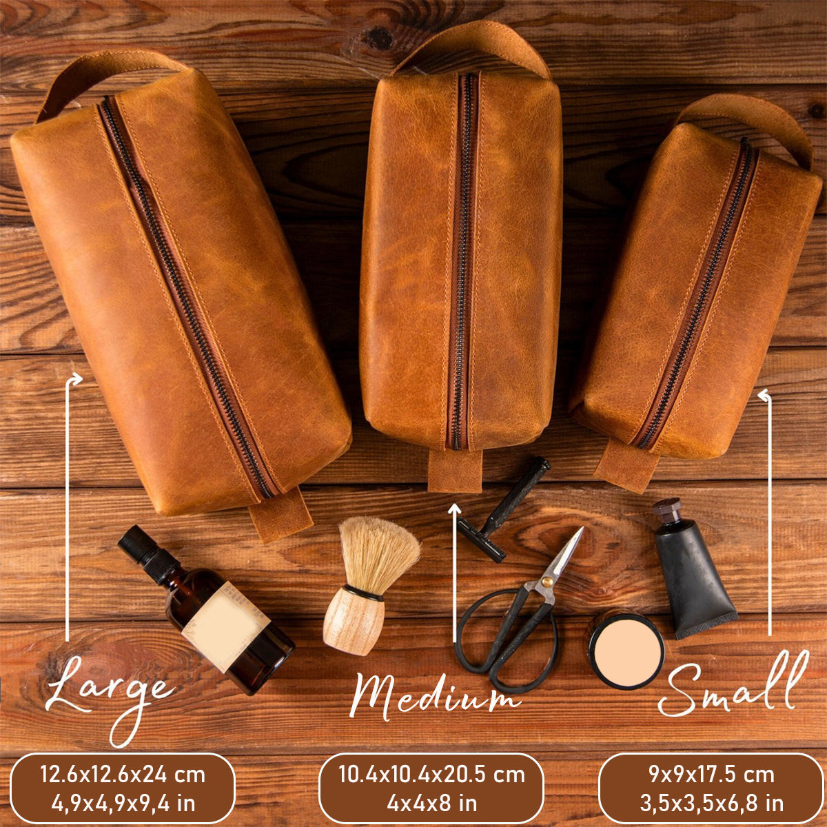 I Am Their Father - Personalized The Force Leather Toiletry Bag