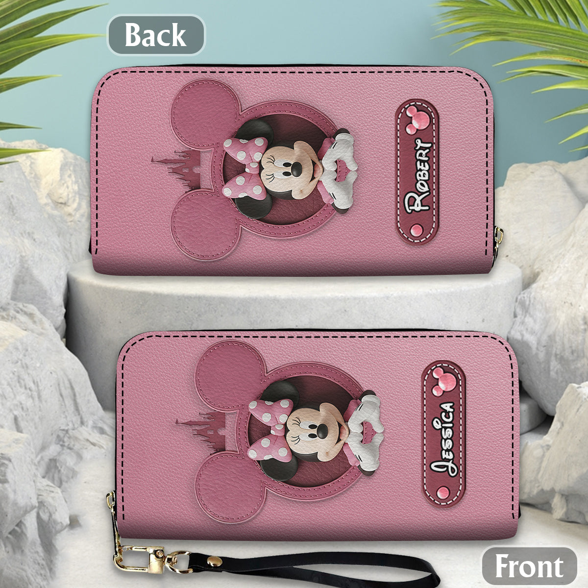 Magical Moments - Personalized Mouse Leather Long Wallet