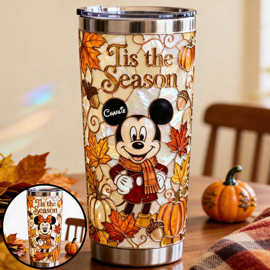 Autumn Cartoon Character - Personalized Mouse Tumbler