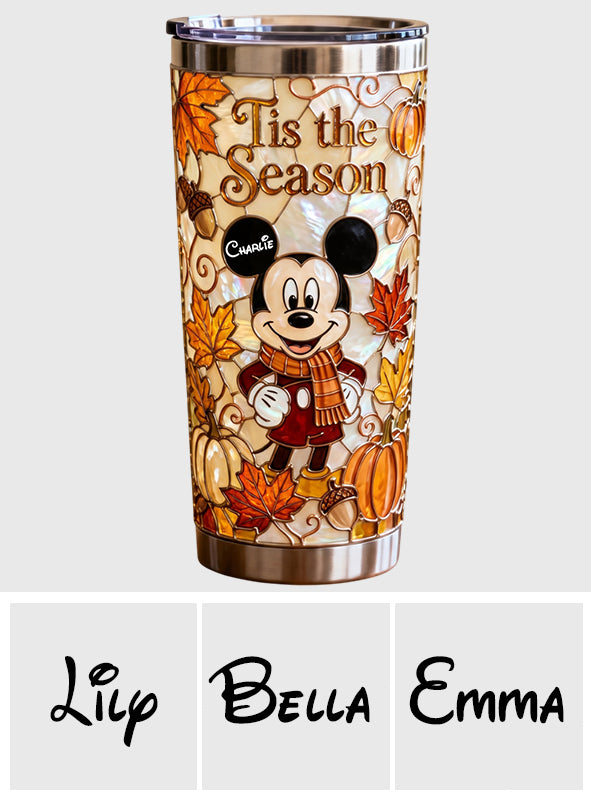 Autumn Cartoon Character - Personalized Mouse Tumbler