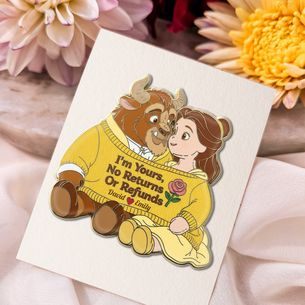 I Am Yours - Personalized Beauty And The Beast Pin