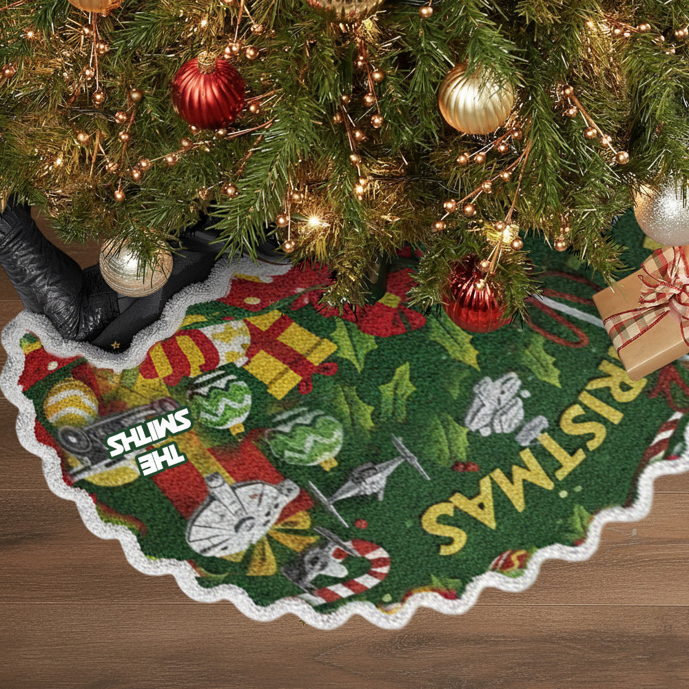 Merry Christmas - Personalized The Force Shaped Tree Skirt