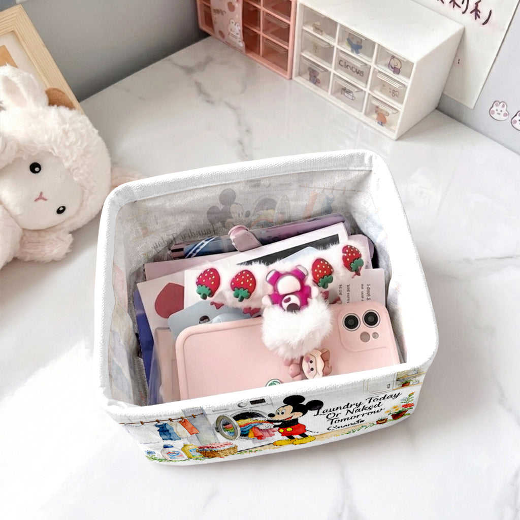 Wash Dry Fold Repeat - Personalized Mouse Rectangle Storage Basket
