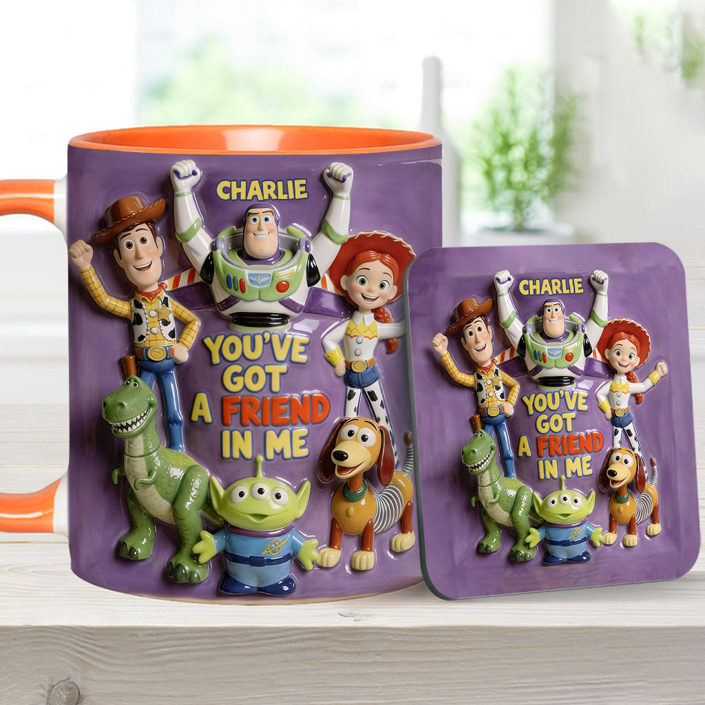 You've Got A Friend In Me - Personalized Toy Story Accent Mug & Coaster