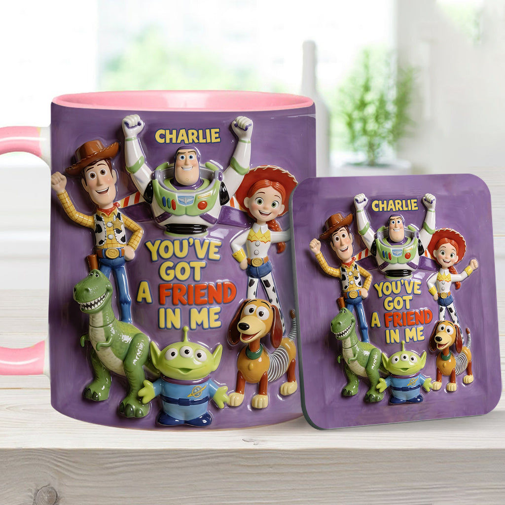 You've Got A Friend In Me - Personalized Toy Story Accent Mug & Coaster