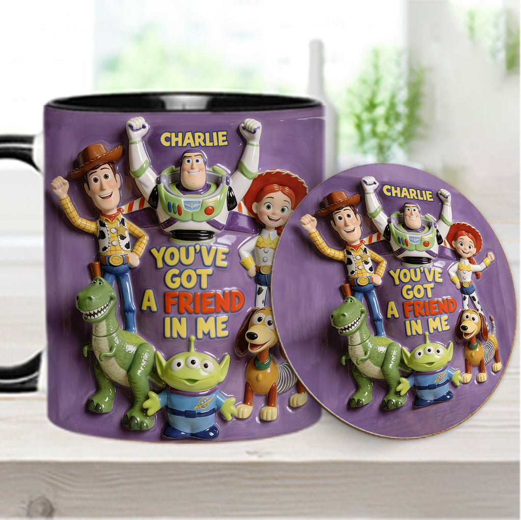 You've Got A Friend In Me - Personalized Toy Story Accent Mug & Coaster