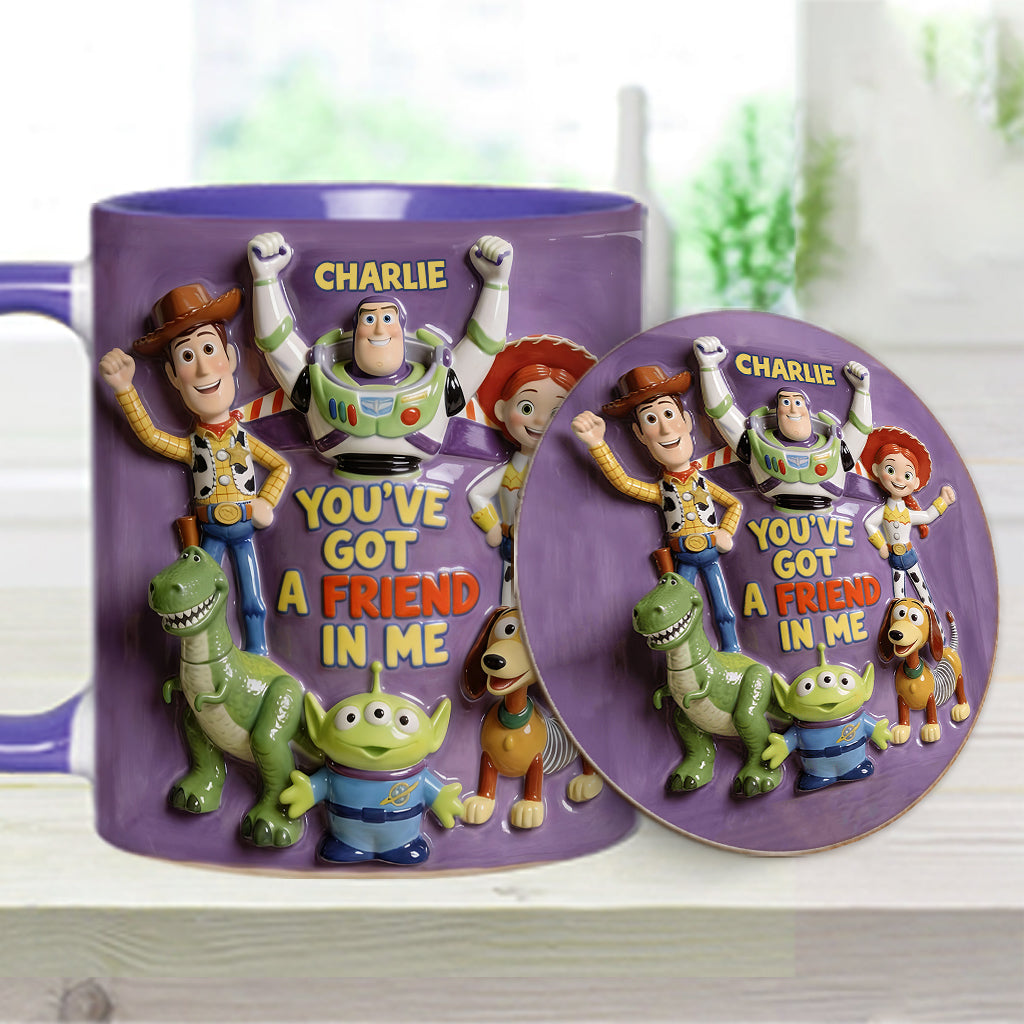 You've Got A Friend In Me - Personalized Toy Story Accent Mug & Coaster