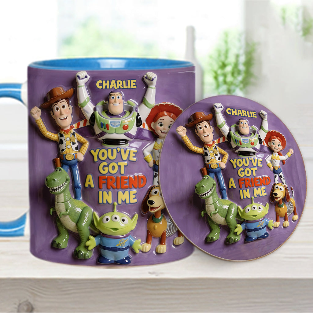 You've Got A Friend In Me - Personalized Toy Story Accent Mug & Coaster