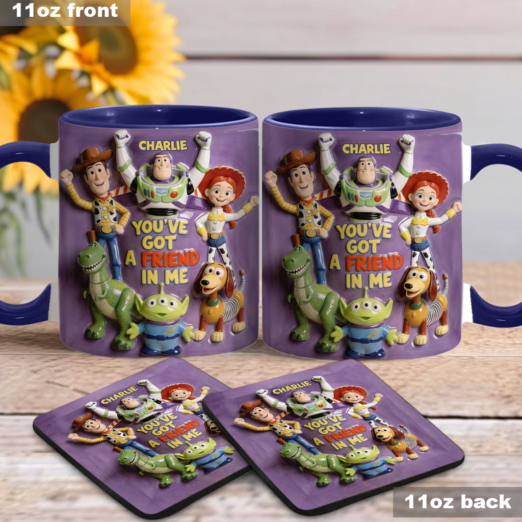 You've Got A Friend In Me - Personalized Toy Story Accent Mug & Coaster