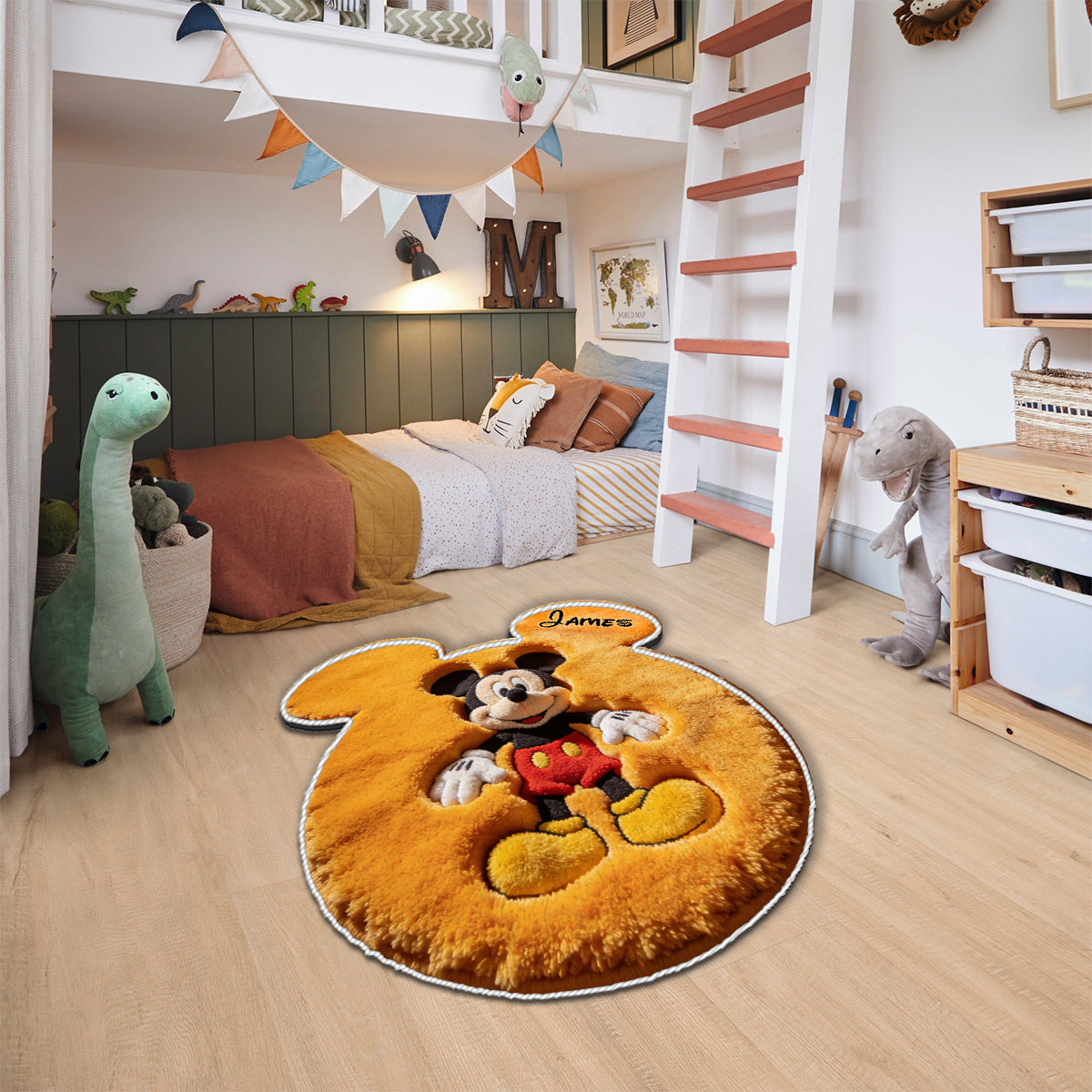 Magic Friends - Personalized Mouse Non-Slip Tufted Rug