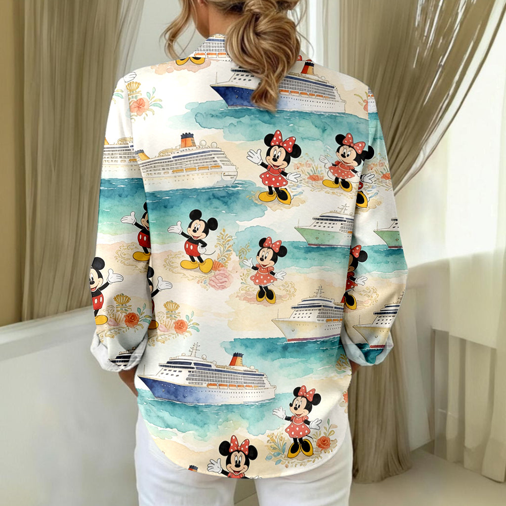 Summer Vibes - Personalized Mouse Button-Up Shirt