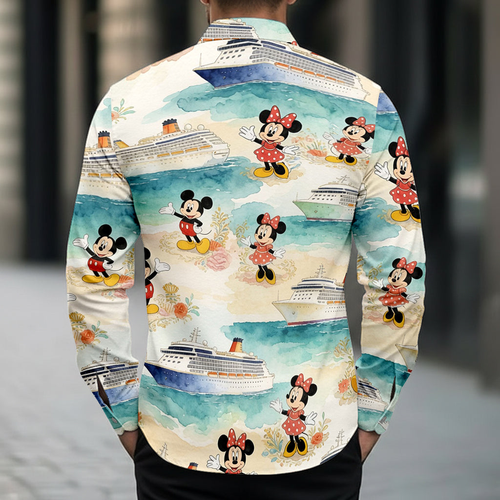 Summer Vibes - Personalized Mouse Button-Up Shirt
