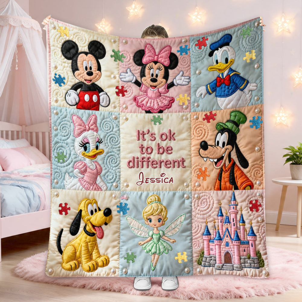 It's Ok To Be Different - Personalized Autism Awareness Blanket