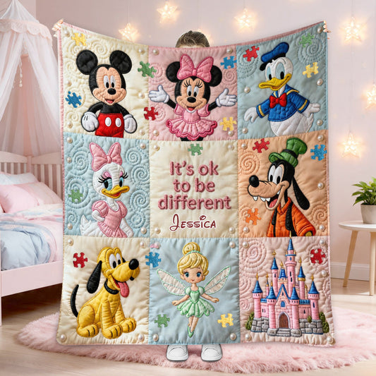 It's Ok To Be Different - Personalized Autism Awareness Blanket