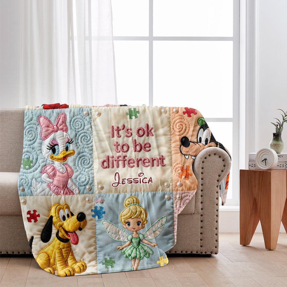 It's Ok To Be Different - Personalized Autism Awareness Blanket