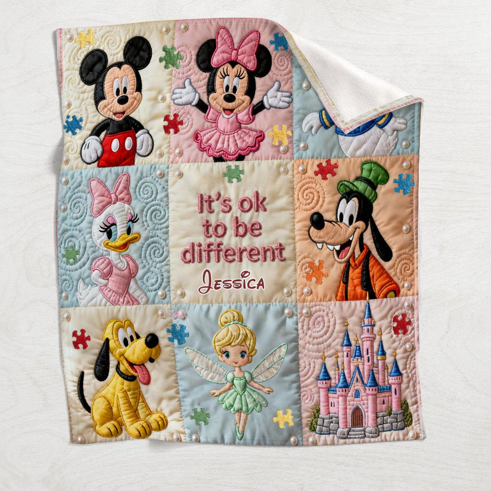 It's Ok To Be Different - Personalized Autism Awareness Blanket