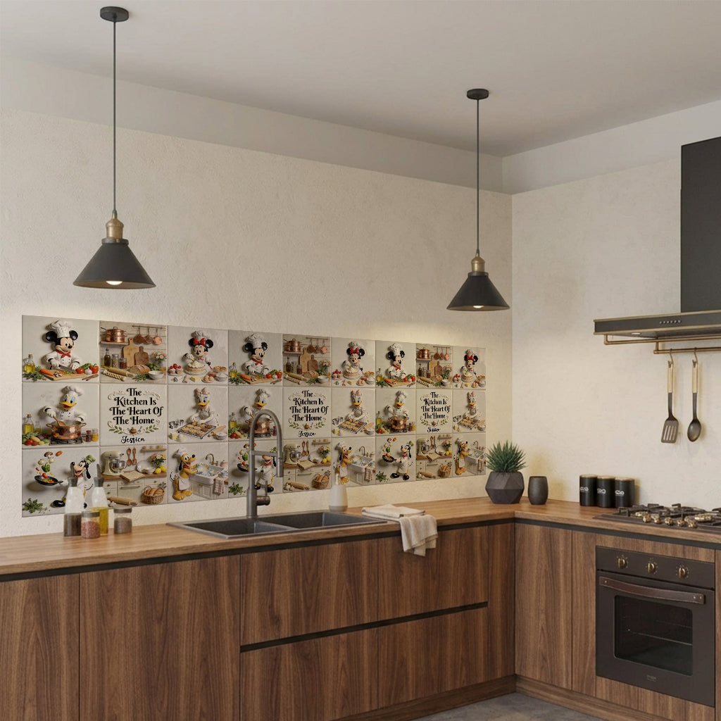 Mouse & Friends Oil-Proof Backsplash Decal - Personalized Cooking Wall Decal