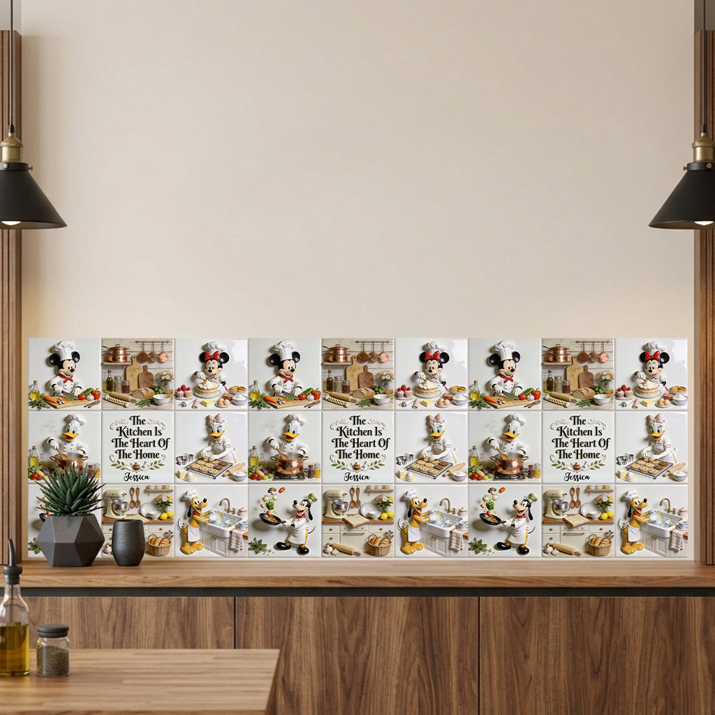 Mouse & Friends Oil-Proof Backsplash Decal - Personalized Cooking Wall Decal