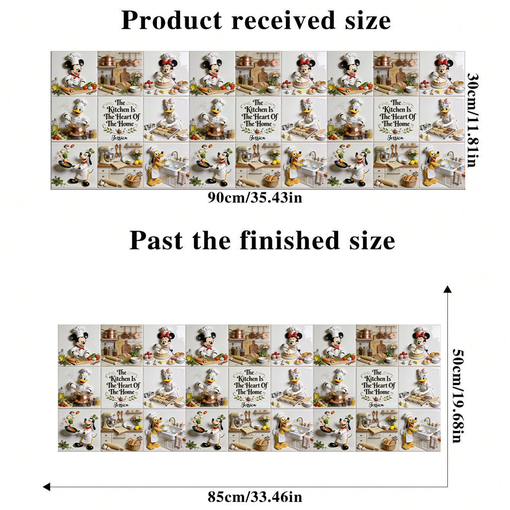 Mouse & Friends Oil-Proof Backsplash Decal - Personalized Cooking Wall Decal