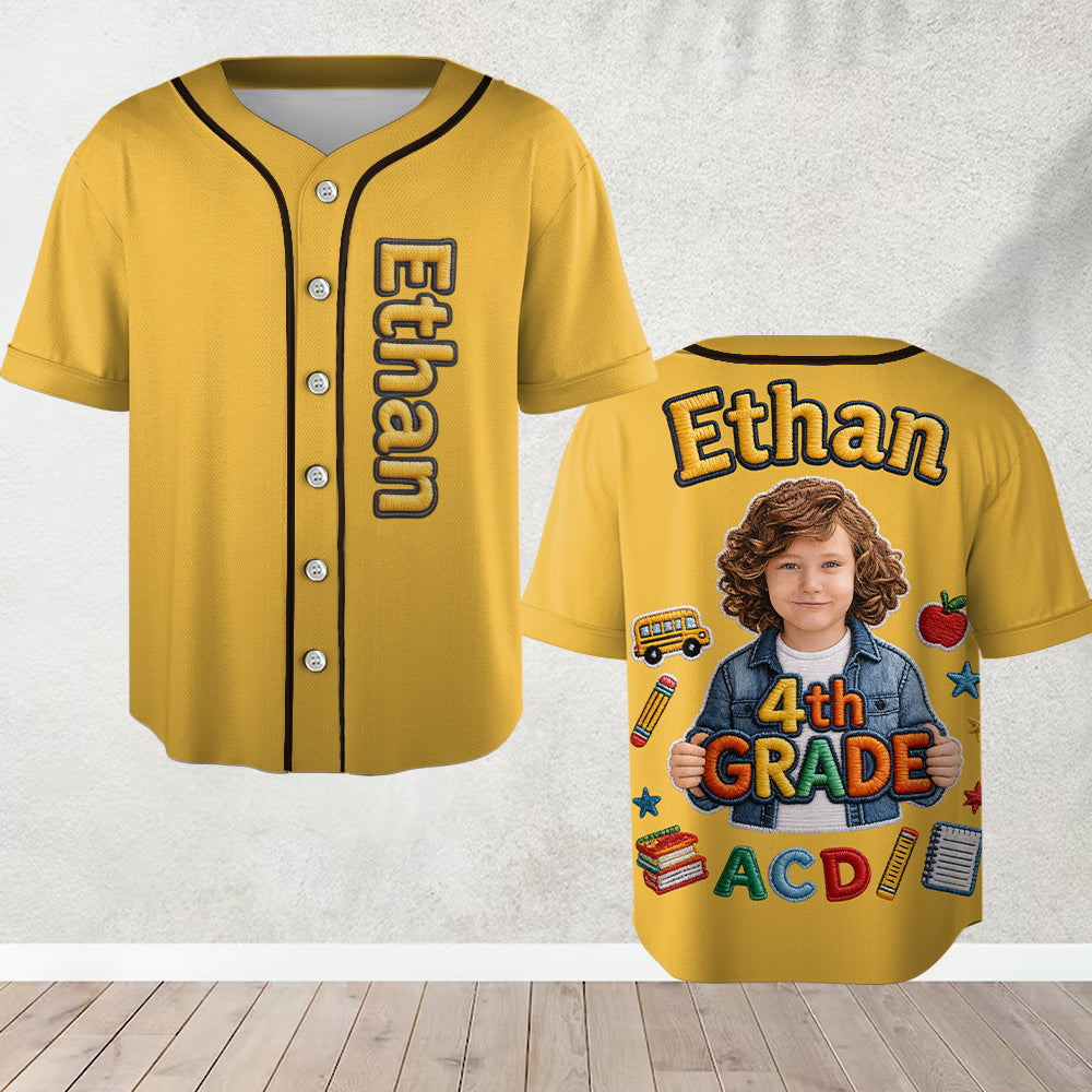 Back To School - Personalized Kid Baseball Jersey