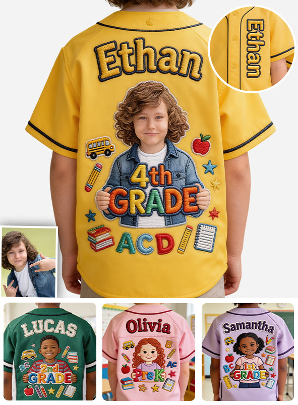 Back To School - Personalized Kid Baseball Jersey