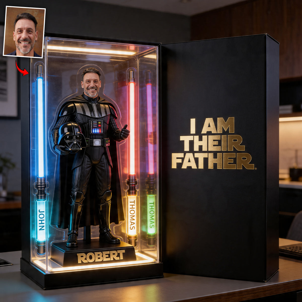 I Am Their Father - Personalized The Force Custom Shaped Acrylic Plaque