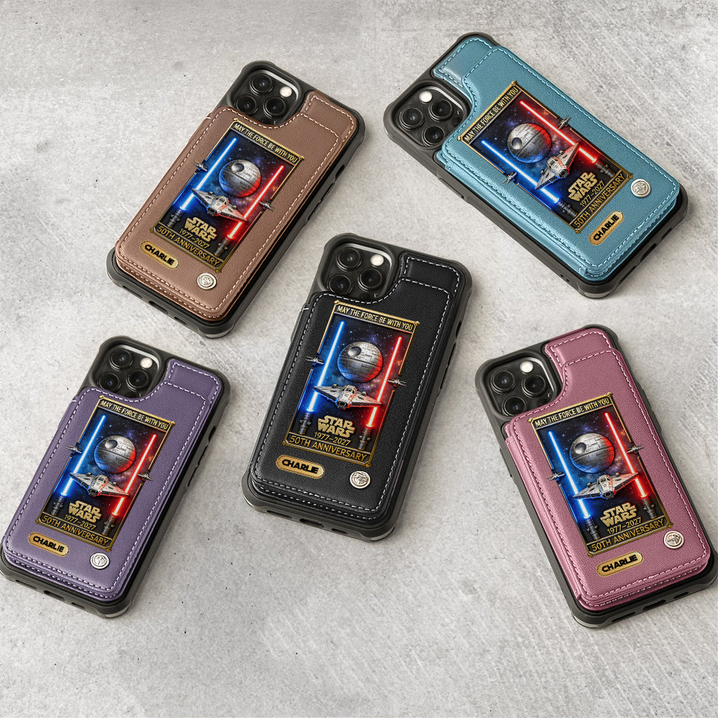 50th Anniversary - Personalized The Force Wallet Phone Case
