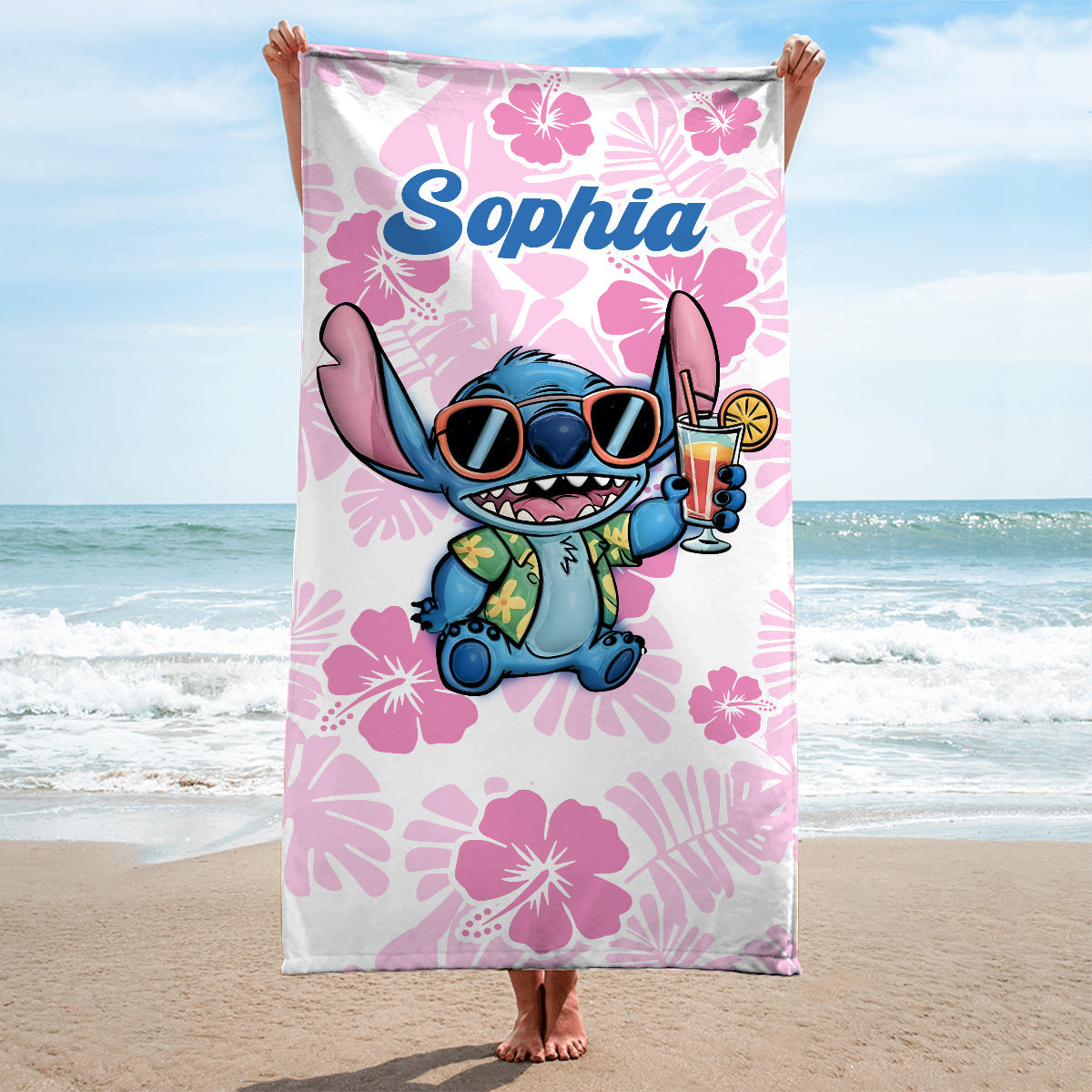 Ohana Summer - Personalized Ohana Women Swimming Bodysuit & Beach Towel