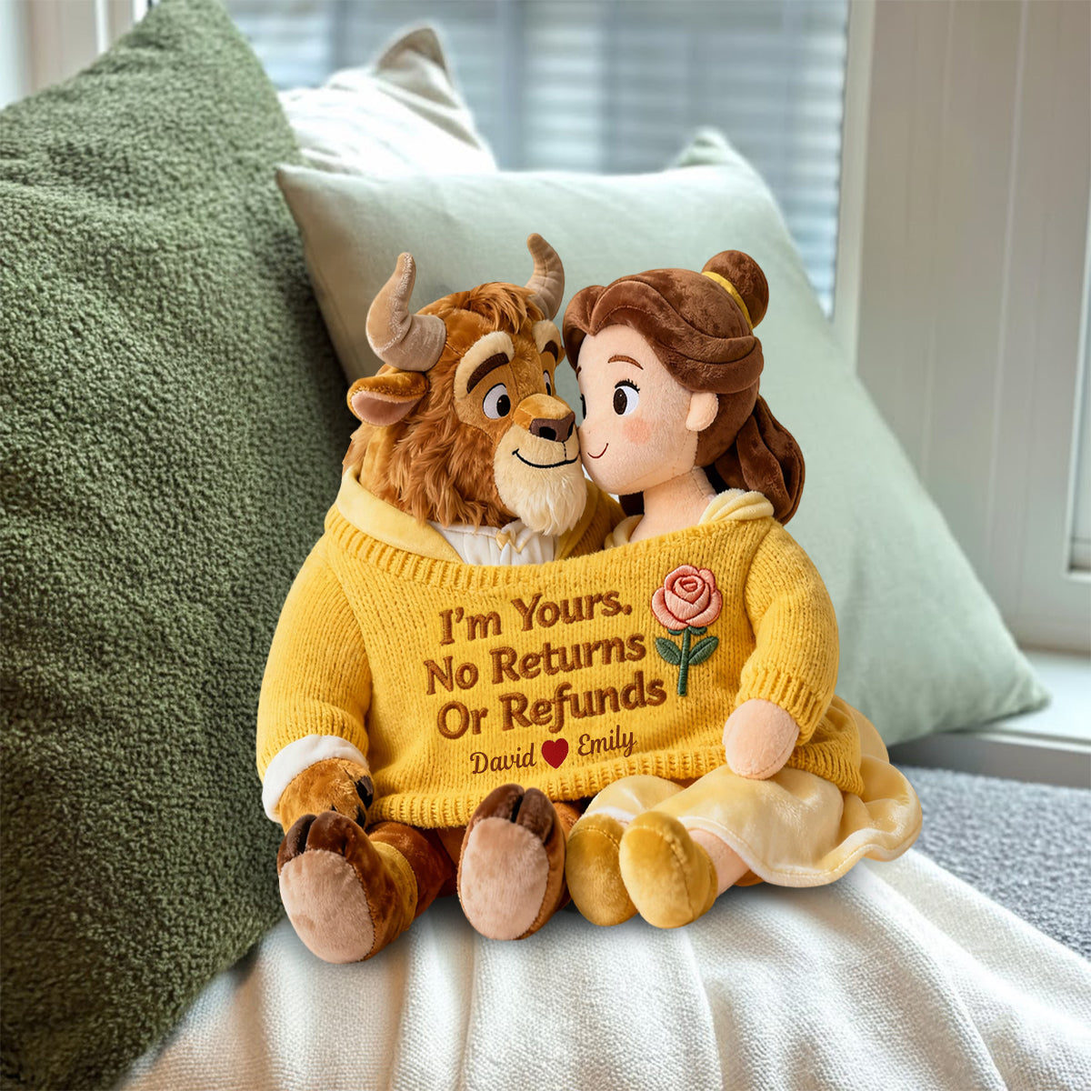 I'm Yours - Personalized Mouse Faux Fur Shaped Pillow