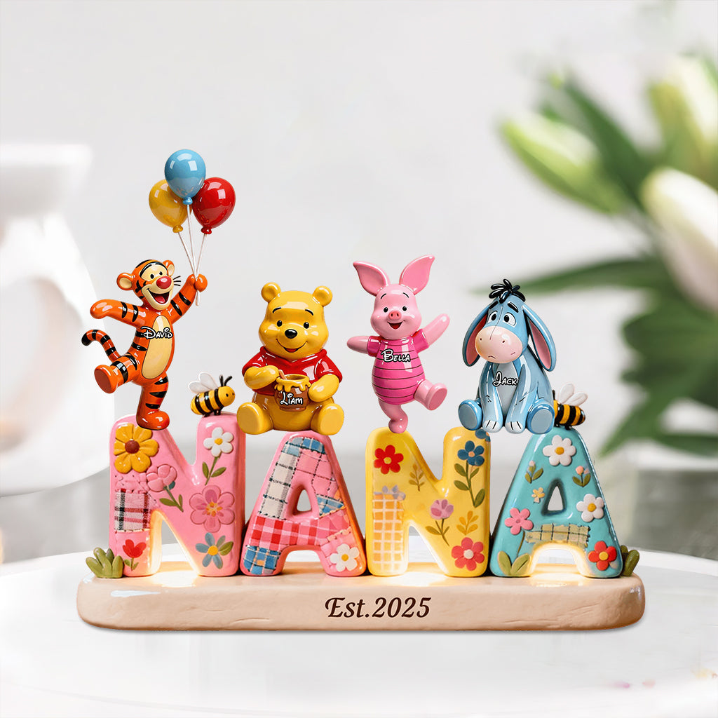 Mama Bear - Personalized Yellow Bear Custom Shaped Acrylic Plaque