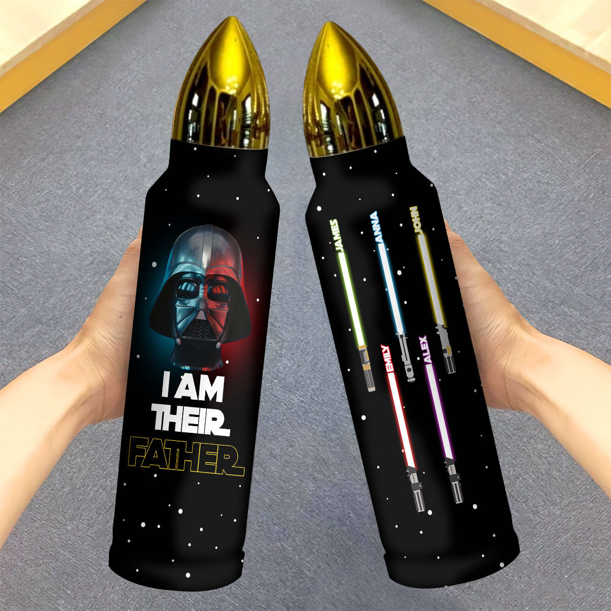 I Am Their Father - Personalized The Force Bullet Tumbler