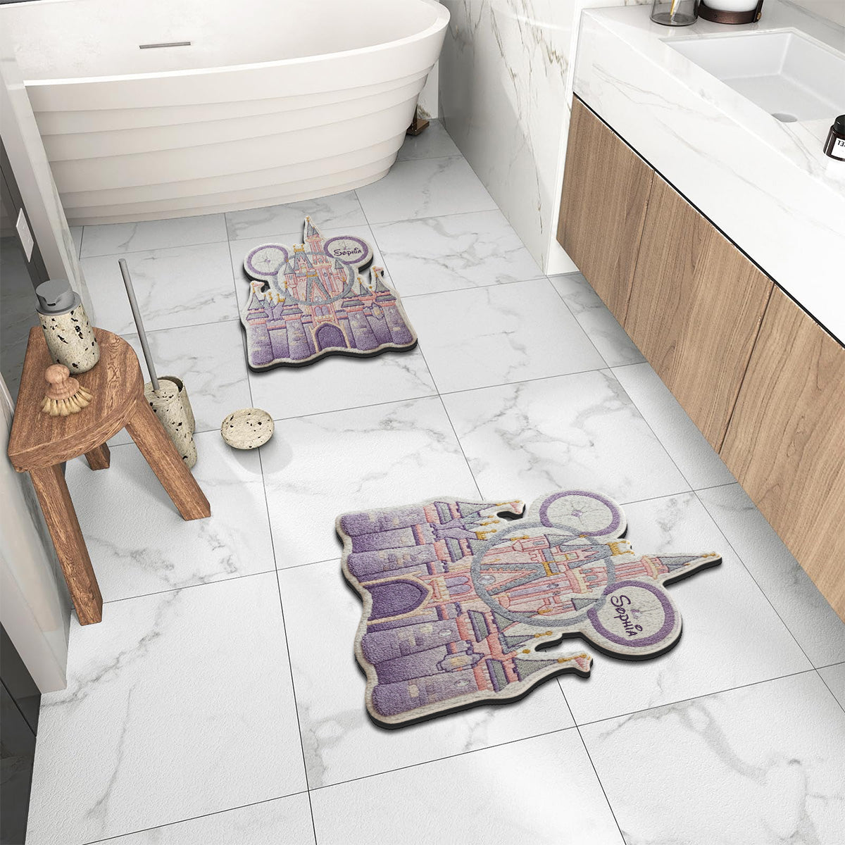 Magical Castle - Personalized Mouse Shaped Doormat/ Rug
