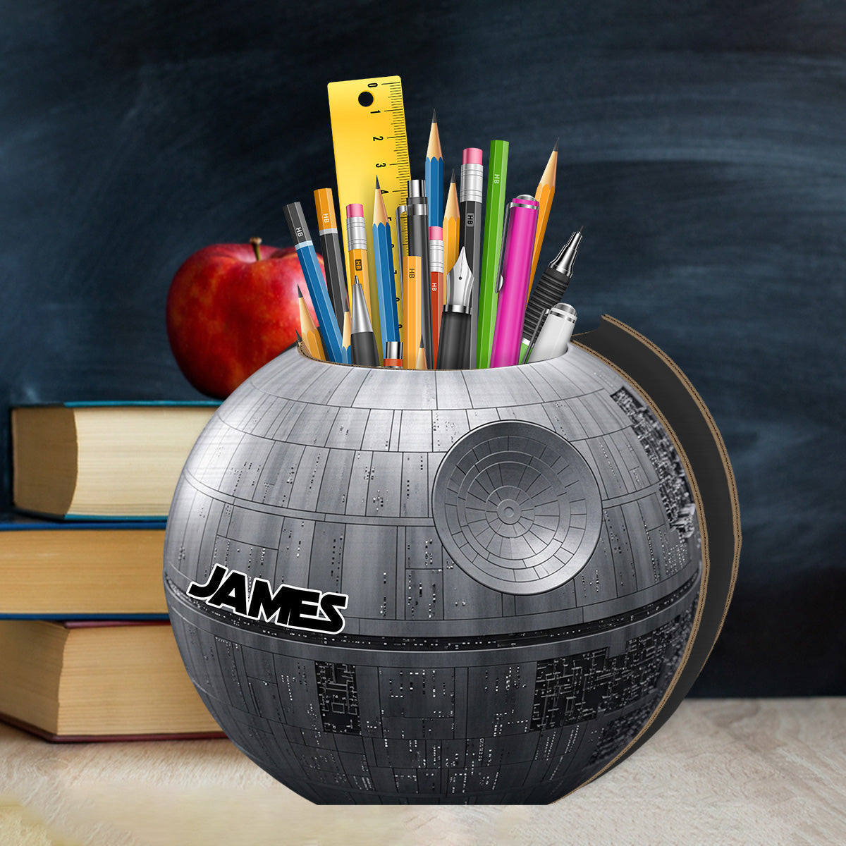 Dark Star - Personalized The Force Wooden Pen Holder