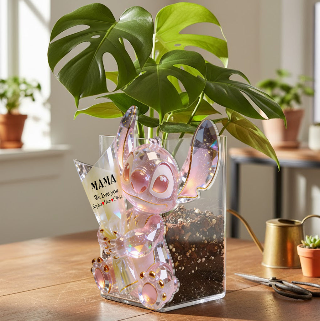 Cute Alien Mom - Personalized Ohana Acrylic Pot