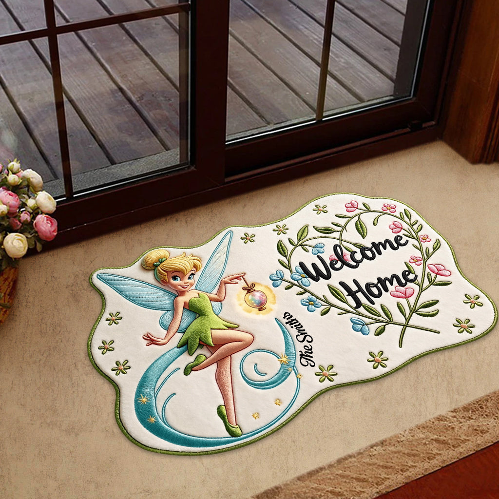 Pixie Dust - Personalized Flying Fairy Shaped Doormat/ Rug