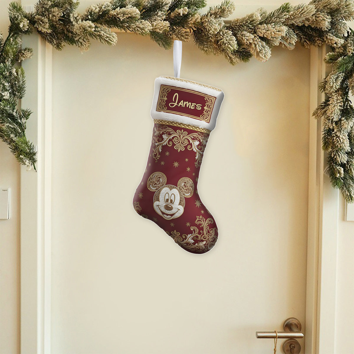Merry Christmas - Personalized Mouse Shaped Christmas Stocking