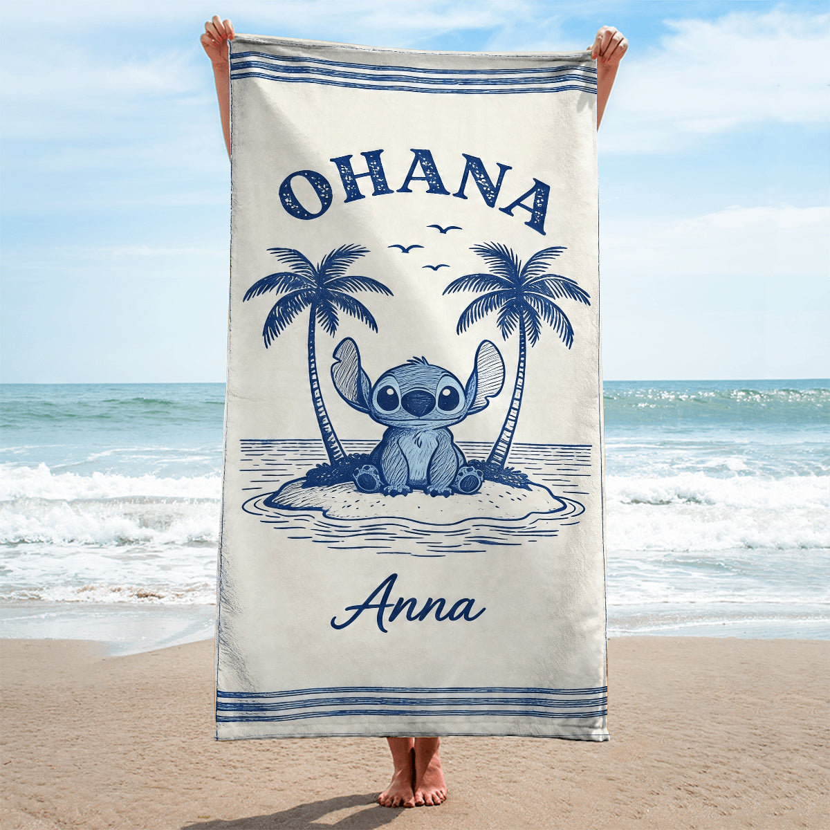 Ohana - Personalized Ohana Quick-dry Beach Towel/ Bath Towel