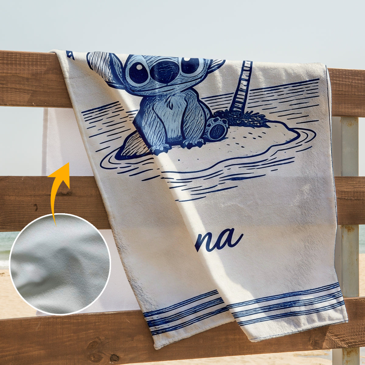 Ohana - Personalized Ohana Quick-dry Beach Towel/ Bath Towel