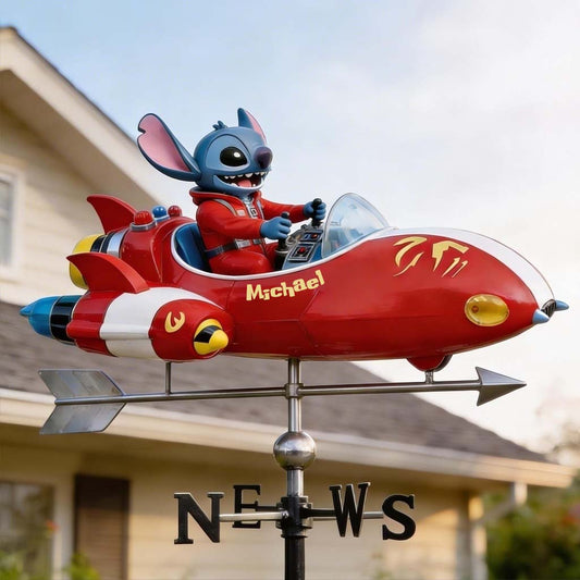 Alien Spaceship - Personalized Ohana Weather Vane