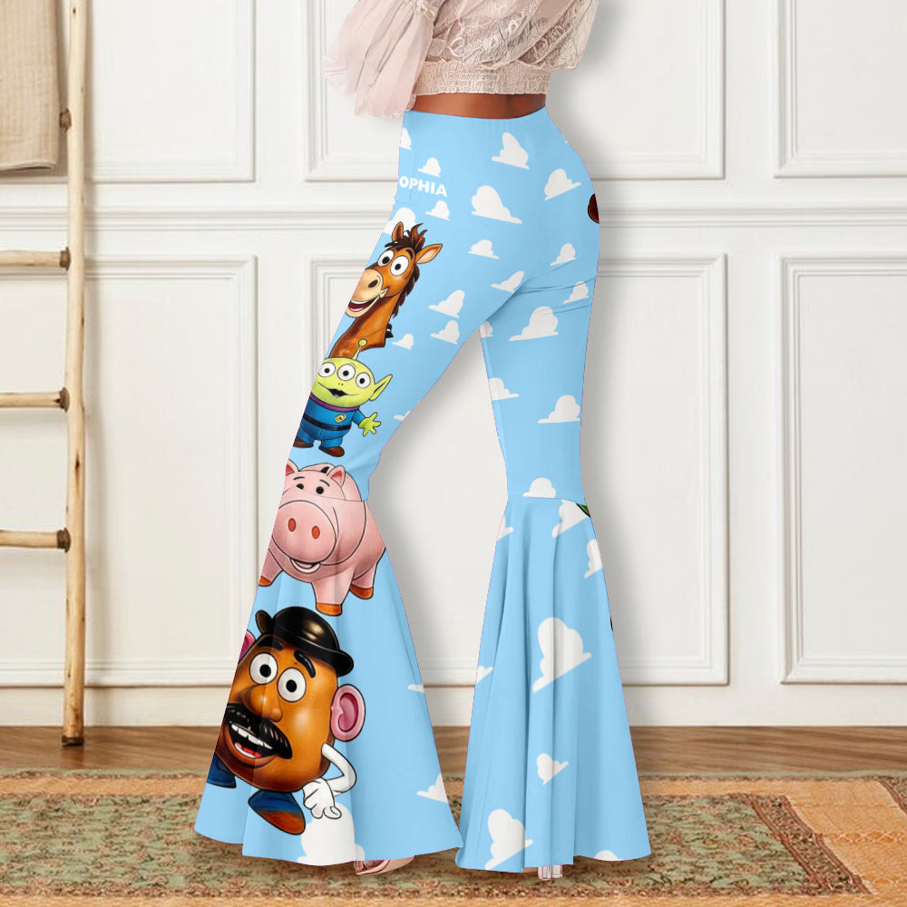 The Story of The Toys - Personalized Movie For Kids Flare Leggings