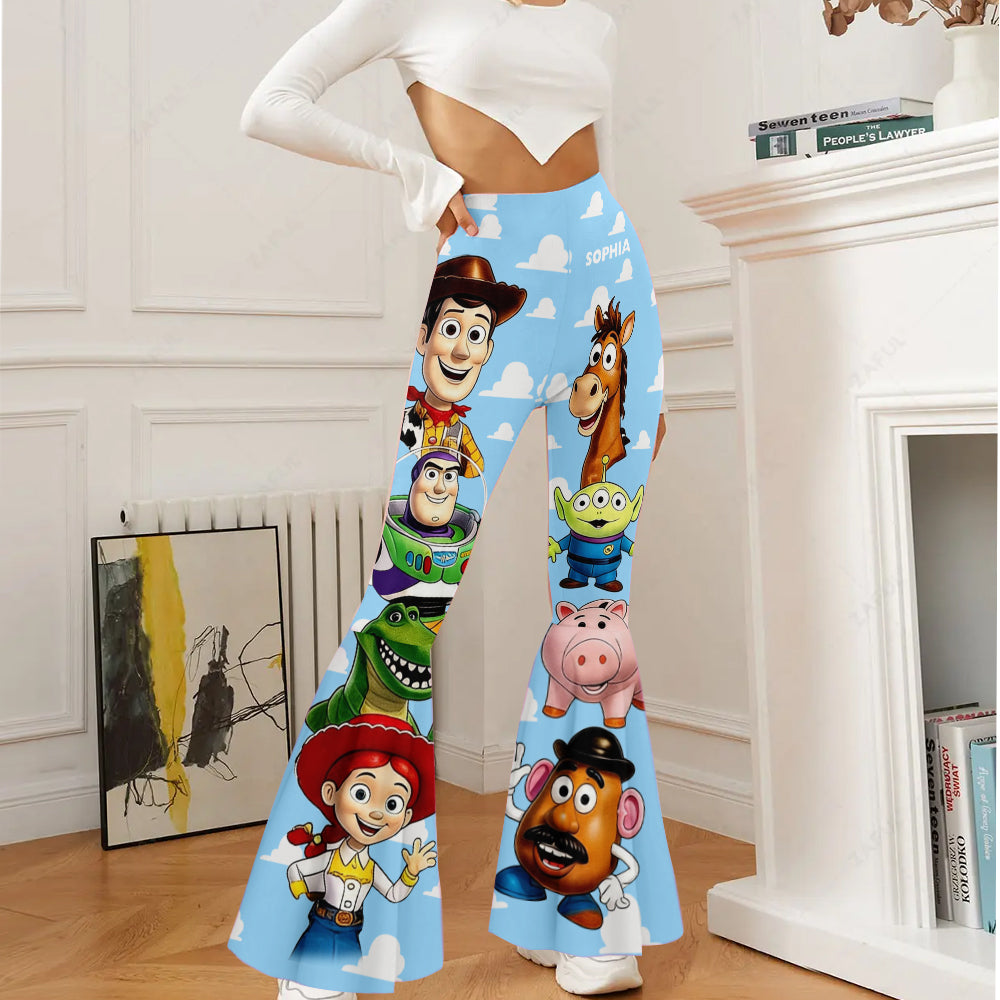 The Story of The Toys - Personalized Movie For Kids Flare Leggings