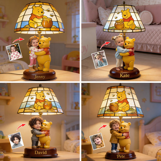 Friendship - Personalized Yellow Bear Acrylic LED Night Light